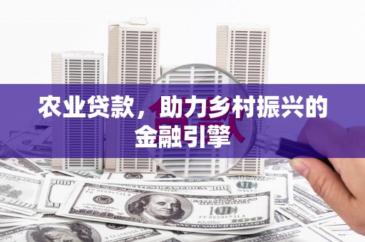 新河农业贷款，助力乡村振兴的金融引擎