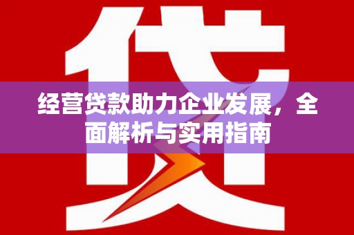 新河经营贷款助力企业发展，全面解析与实用指南