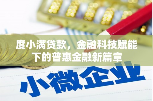 新河度小满贷款，金融科技赋能下的普惠金融新篇章