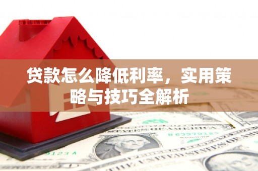新河贷款怎么降低利率，实用策略与技巧全解析
