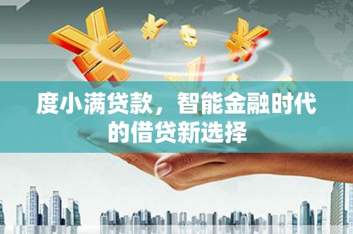 新河度小满贷款，智能金融时代的借贷新选择