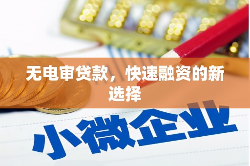 新河无电审贷款，快速融资的新选择