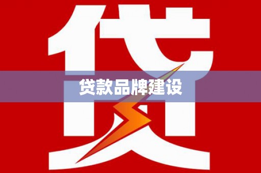 新河贷款品牌建设