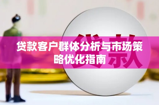 新河贷款客户群体分析与市场策略优化指南