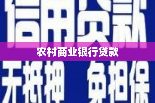 新河农村商业银行贷款
