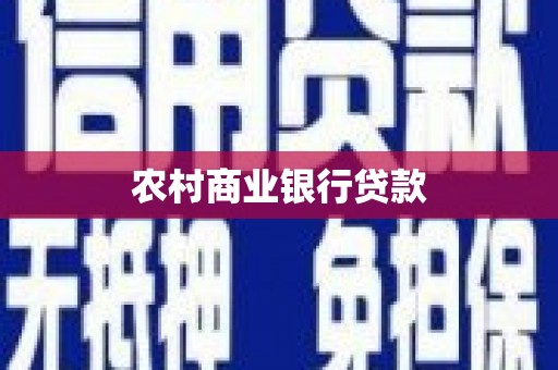 新河农村商业银行贷款