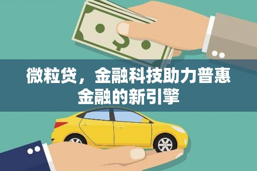 新河微粒贷，金融科技助力普惠金融的新引擎