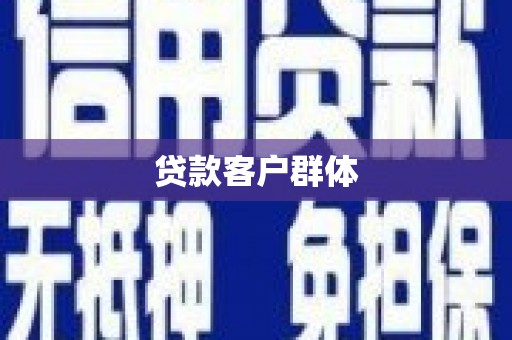 新河贷款客户群体