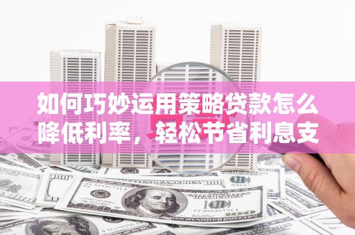 新河如何巧妙运用策略贷款怎么降低利率，轻松节省利息支出