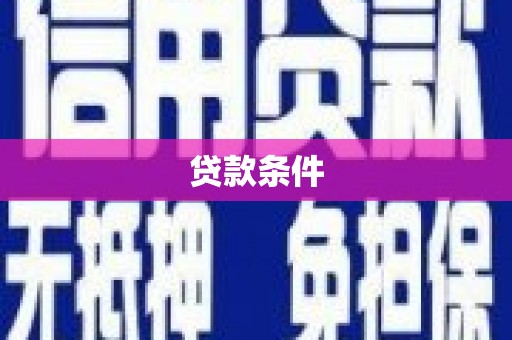 新河贷款条件