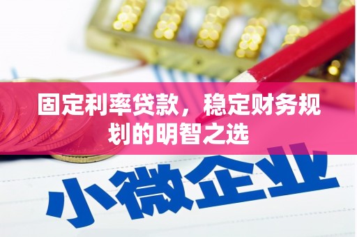新河固定利率贷款，稳定财务规划的明智之选