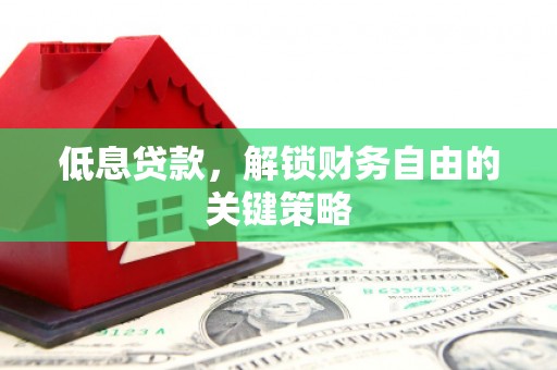 新河低息贷款，解锁财务自由的关键策略