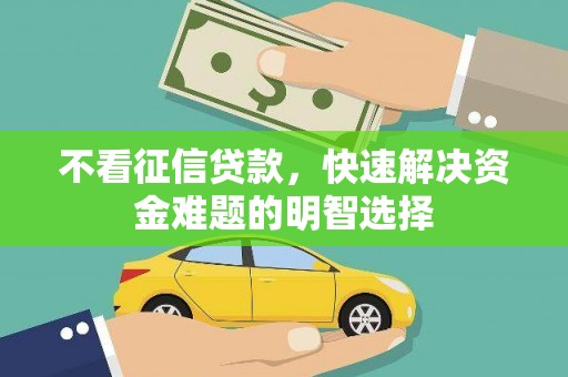 新河不看征信贷款，快速解决资金难题的明智选择