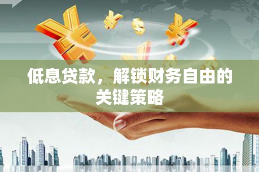 新河低息贷款，解锁财务自由的关键策略