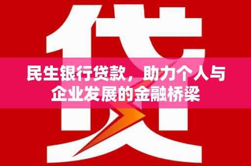 新河民生银行贷款，助力个人与企业发展的金融桥梁