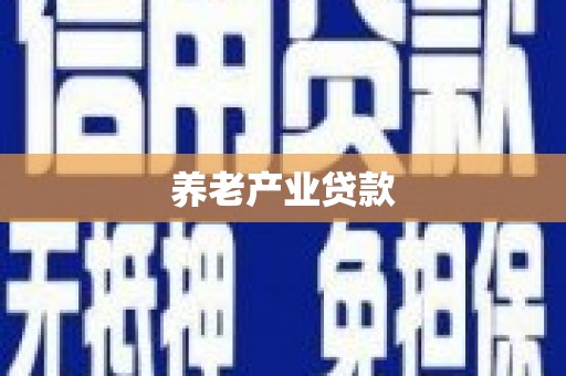 新河养老产业贷款