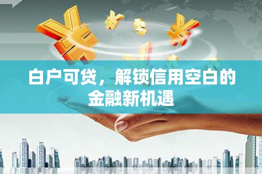 新河白户可贷，解锁信用空白的金融新机遇
