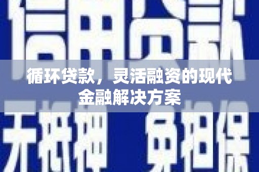 新河循环贷款，灵活融资的现代金融解决方案