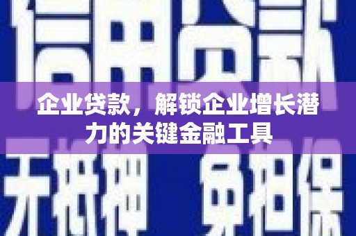 新河企业贷款，解锁企业增长潜力的关键金融工具