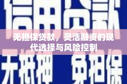 新河无担保贷款，灵活融资的现代选择与风险控制