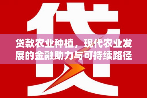 新河贷款农业种植，现代农业发展的金融助力与可持续路径