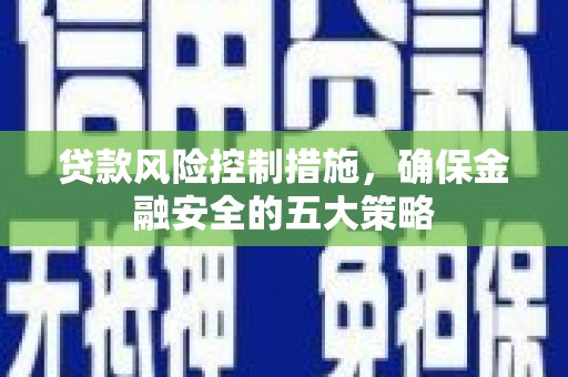 新河贷款风险控制措施，确保金融安全的五大策略