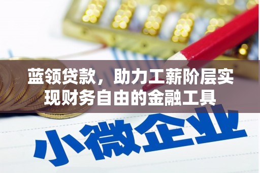 新河蓝领贷款，助力工薪阶层实现财务自由的金融工具