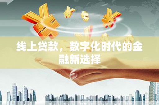 新河线上贷款，数字化时代的金融新选择
