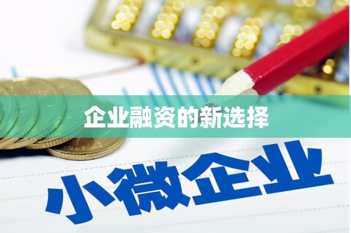 新河企业融资的新选择