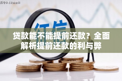 新河贷款能不能提前还款？全面解析提前还款的利与弊