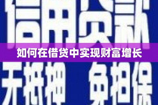 新河如何在借贷中实现财富增长